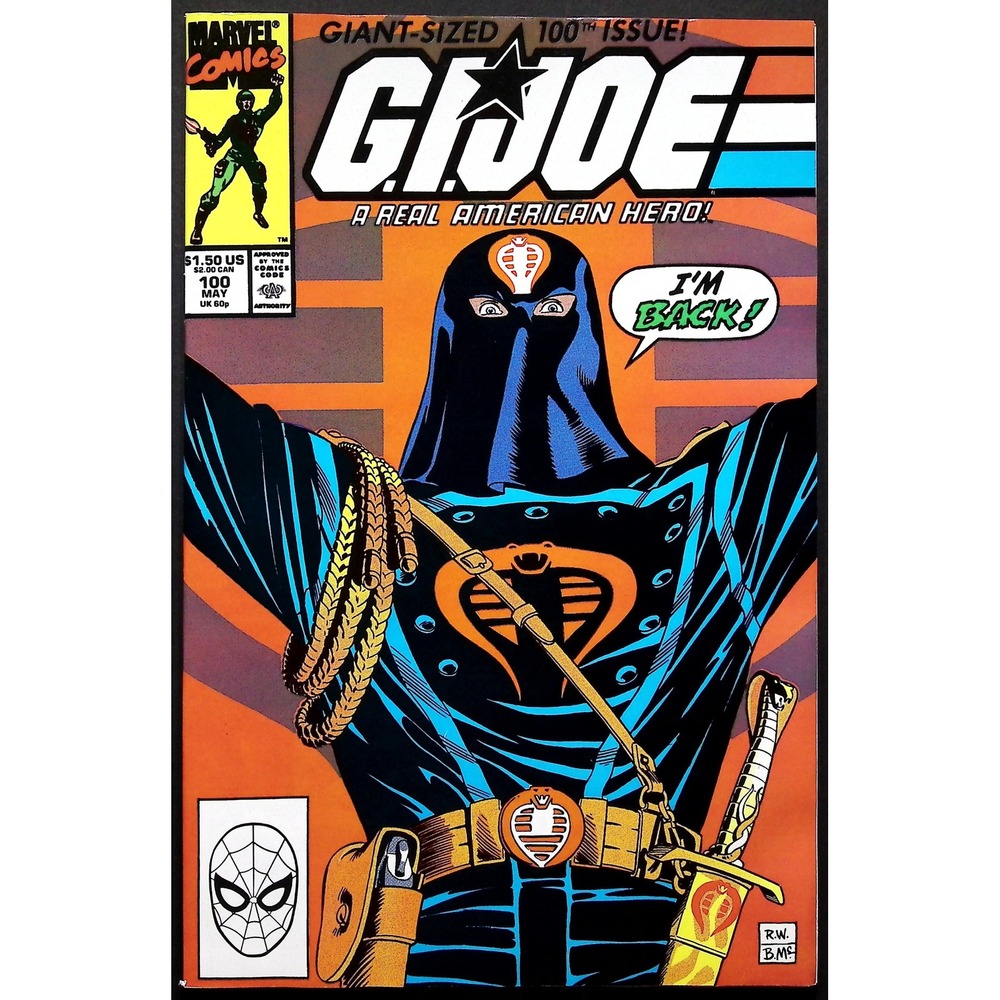 GI JOE A REAL AMERICAN HERO Giant Sized 100th Issue Marvel Comics‎ 1991 Cobra VF